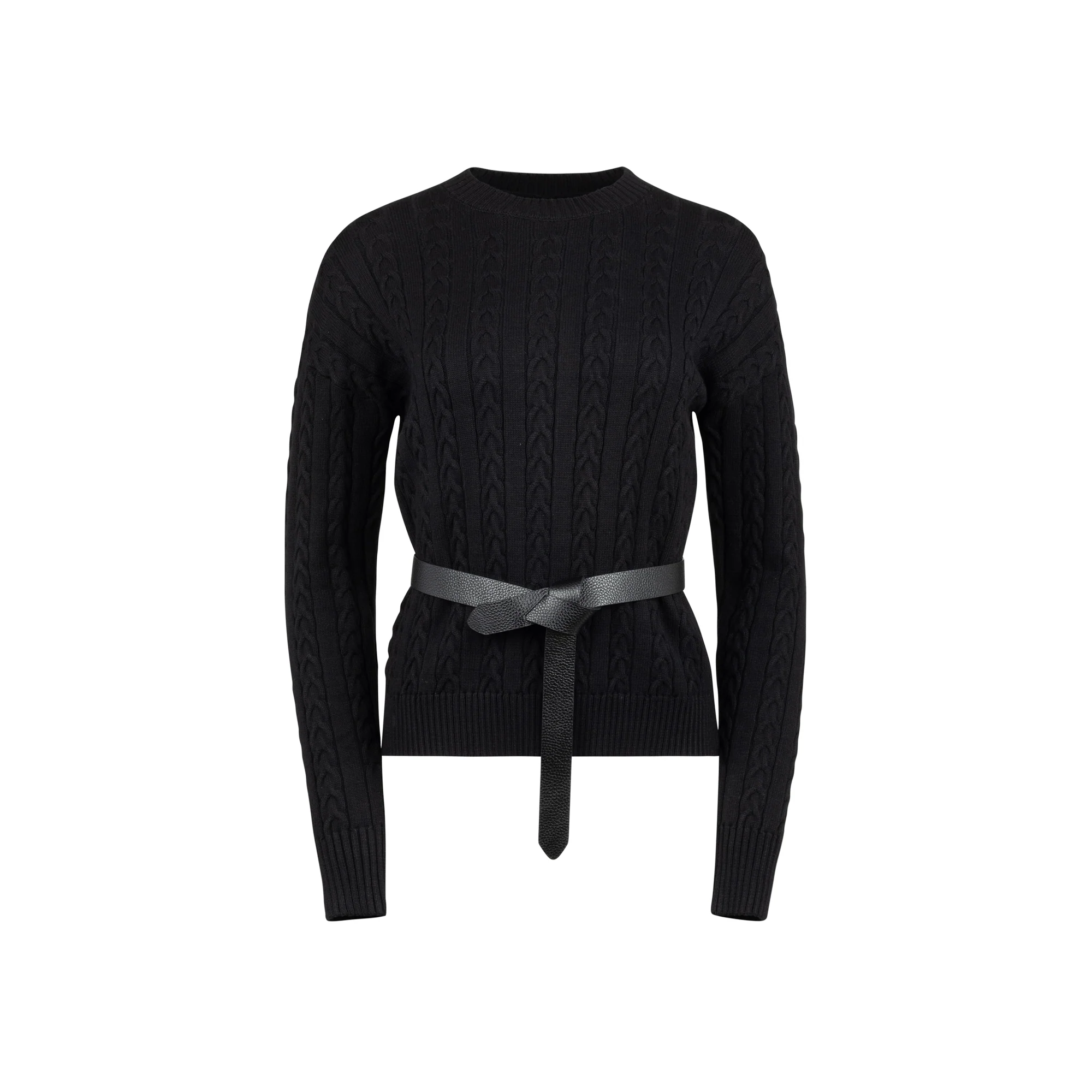 BLACK WEAVE SWEATER - Image 2