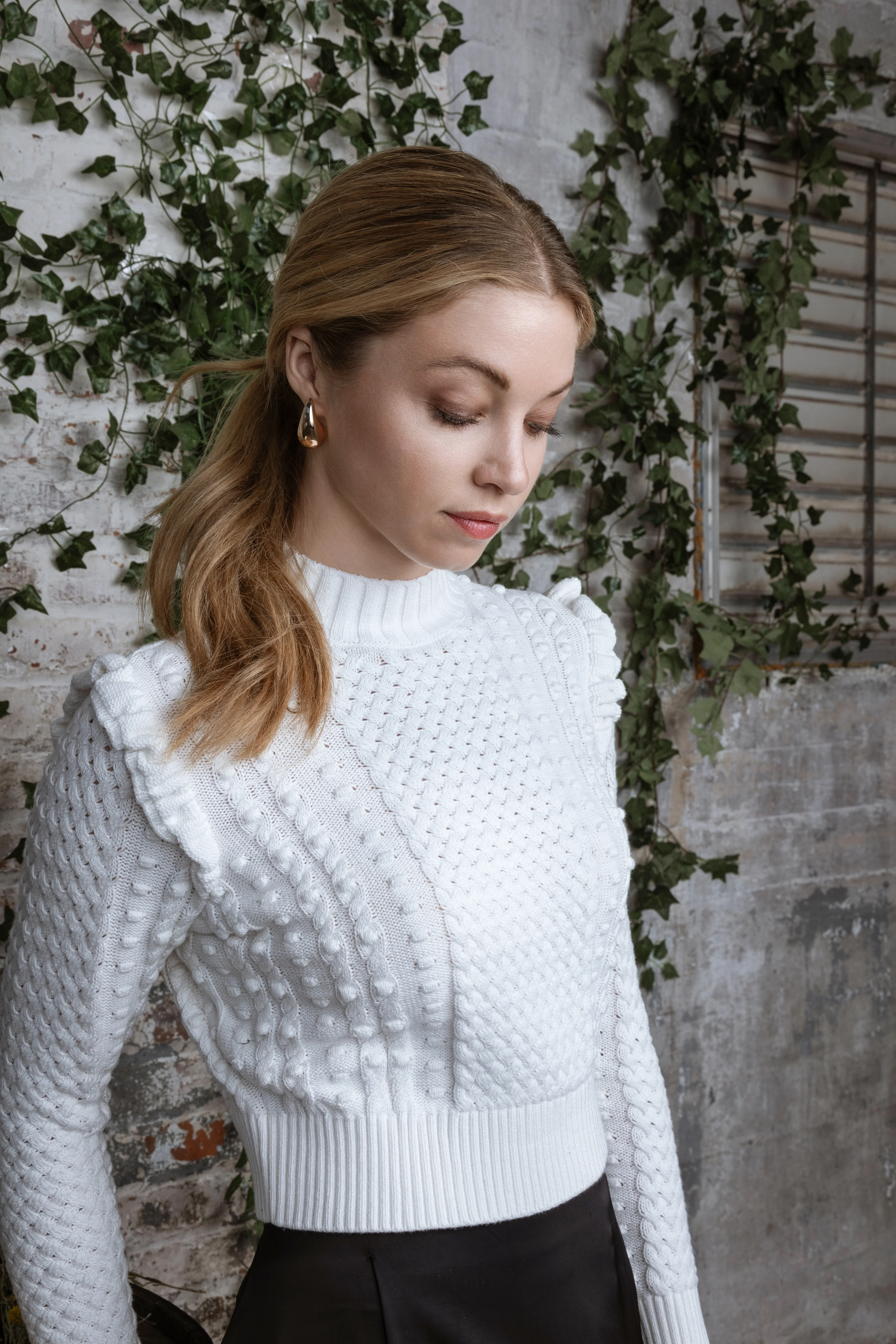 CREAM CABLEZZA SWEATER - Image 2