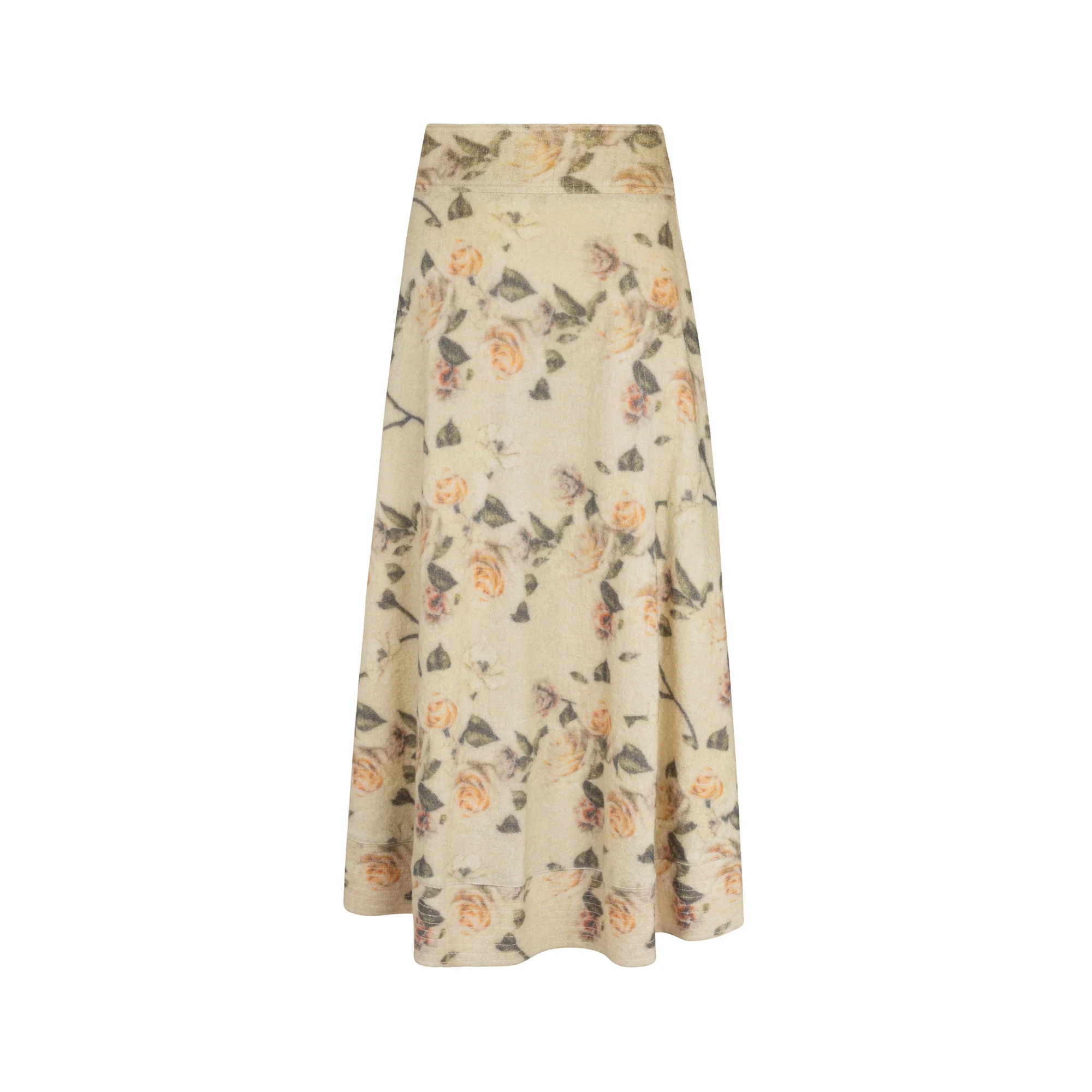 CREAM FLORAL LUNA SKIRT - Image 2