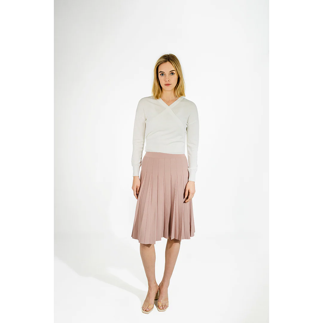 Ivory Solid Wrap Cardigan