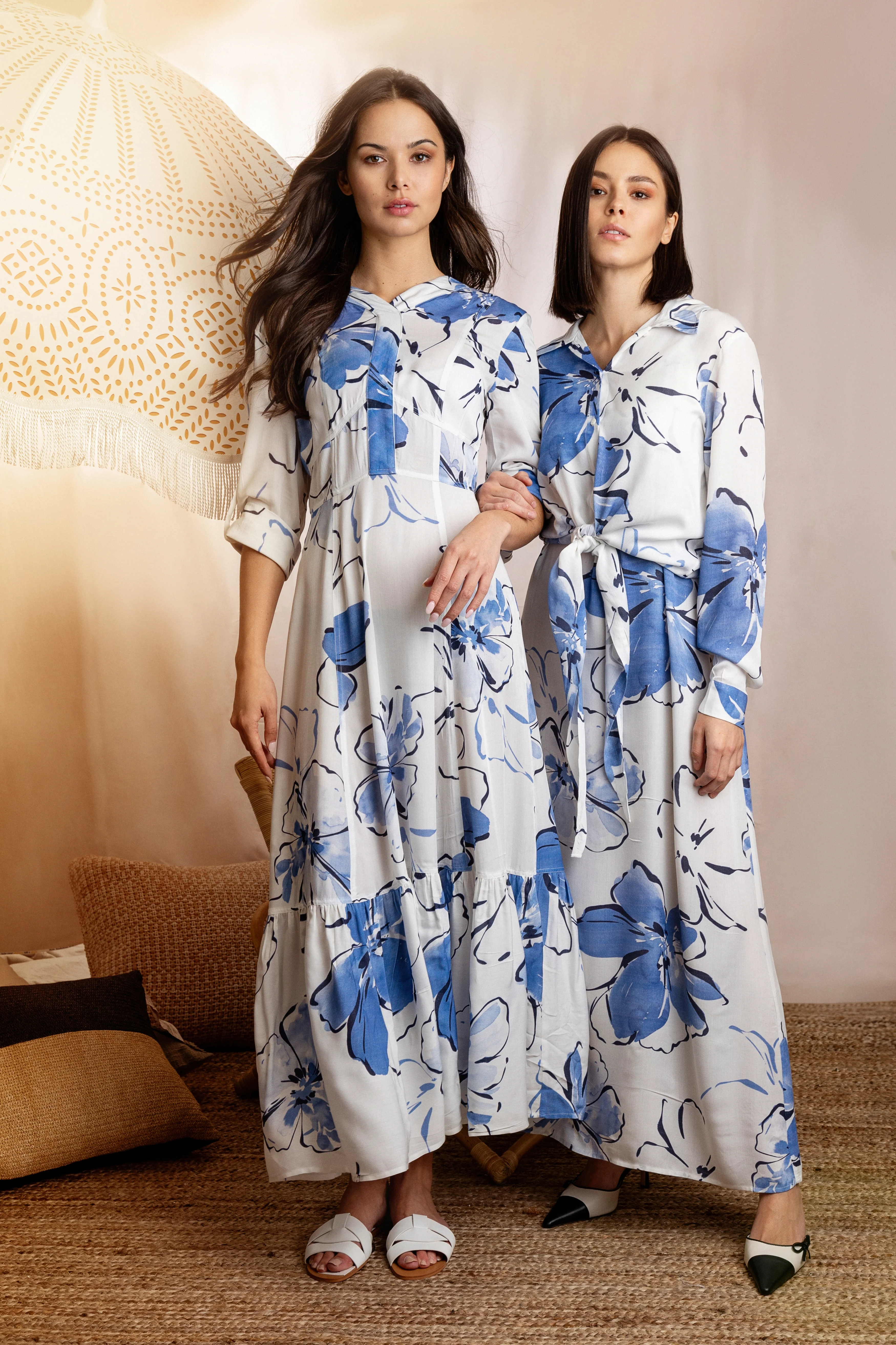 WHITE FLORAL FLORAL PRINTED DRESS - Image 3