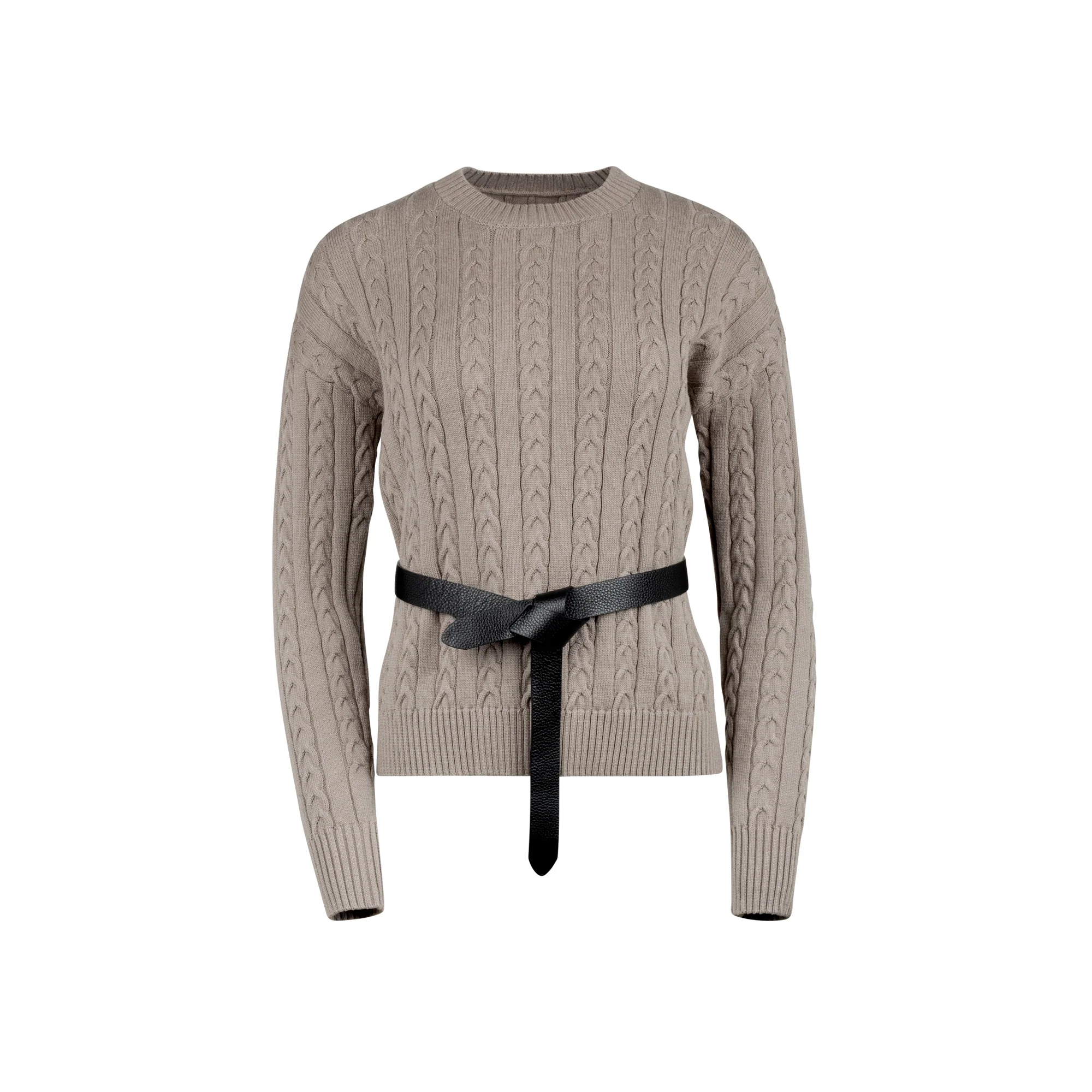 TAUPE WEAVE SWEATER - Image 2